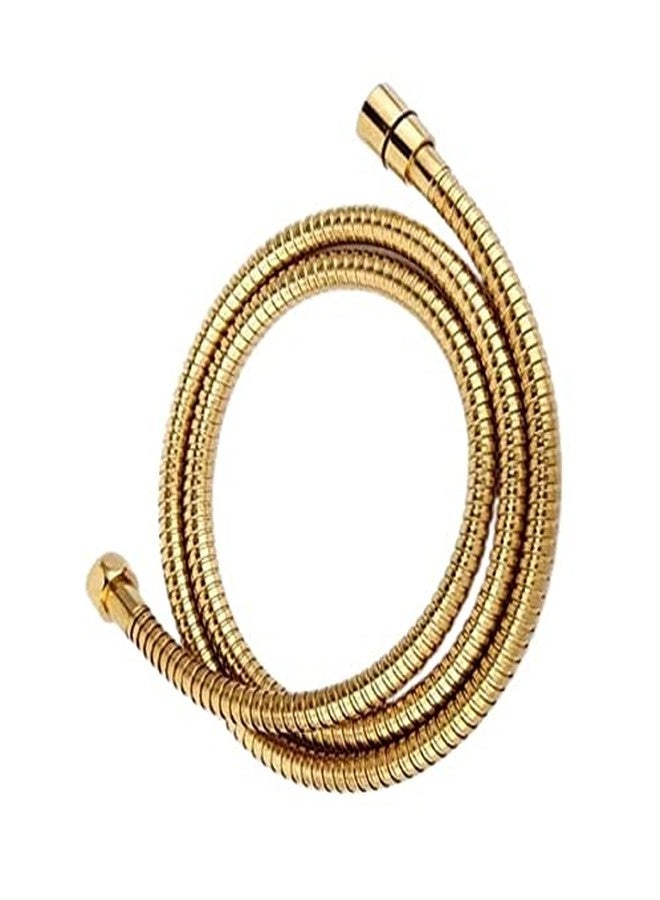 JAGGER خرطوم دش مزدوج الإبزيم من الفولاذ المقاوم للصدأ الذهبي من جاغر، خرطوم دش يدوي مرن، خرطوم صنبور صحي، خرطوم مرن (الطول - 1 متر، اللون - ذهبي مع طلاء مضاد للصدأ) - Image 1